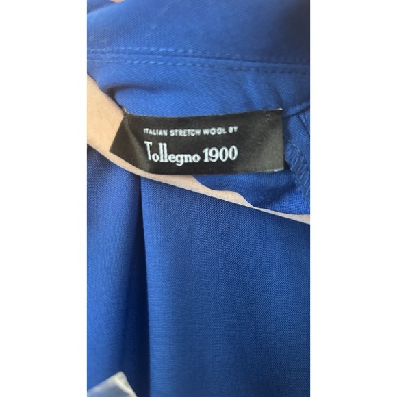 NWT J Crew Blue Italian Tollegno 1900 Collared Bi Stretch Wool Blend Dress SZ 2 - Picture 5 of 13